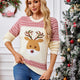 Reindeer Sequin Embroidered Ugly Christmas Sweater | NCS