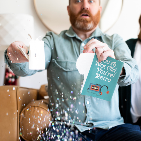 Retro Birthday With Glitter
