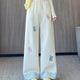 Kawaii Bear Embroidered Drawstring Pants