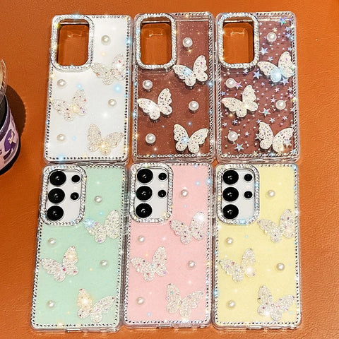 Coquette Pearls & Butterflies Samsung Phone Case