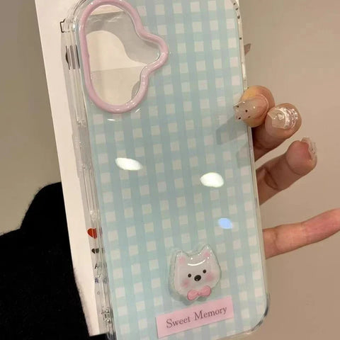 Kawaii Pastel Gingham Samsung Phone Case