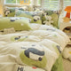 Kawaii Panda Forest Velvet Duvet Cover