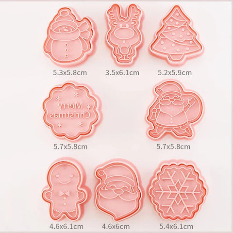 Kawaii Cookie Cutters 3D 8 Pcs