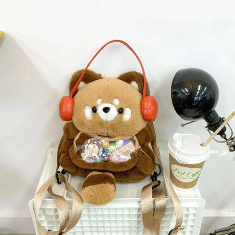 Adorable Red Panda Plushie Backpack