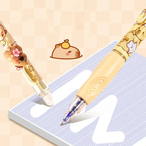 Cute Capy Buddies Erasable Gel Pen 6pcs
