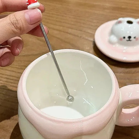 Kawaii Animal Pudding Ceramic Mugs