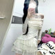 White Off Shoulder Shirt & Skirt