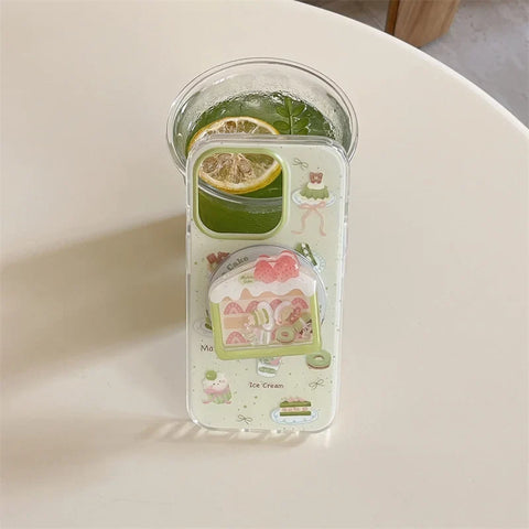 Kawaii Matcha Cake Phone Grip