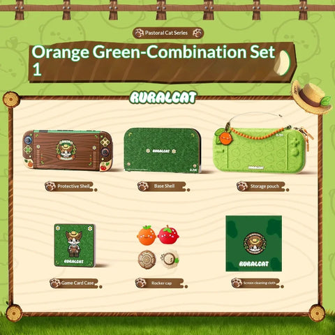 Kawaii Farming Neko Switch Case and Accessories NS/OLED/NS2