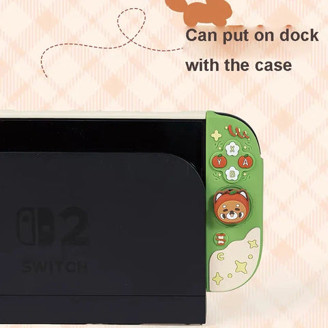 Kawaii Red Panda Picnic Switch Case OLED/NS2