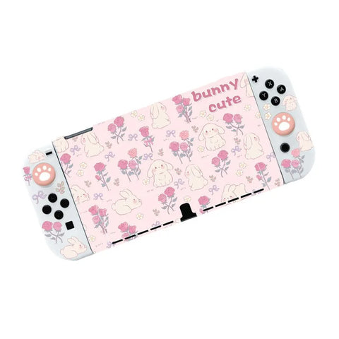 Kawaii Spring Bunny Meadow Switch Case NS/OLED/NS2