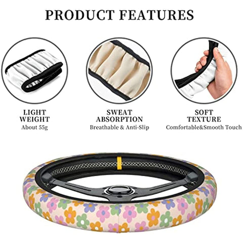 Floral Steering Wheel Cover
