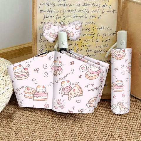 Kawaii Kitty Treats Sun Proof Umbrella