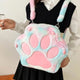 Kawaii Plush Paw Backpack