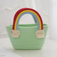 Rainbow Handle Tote Handbag
