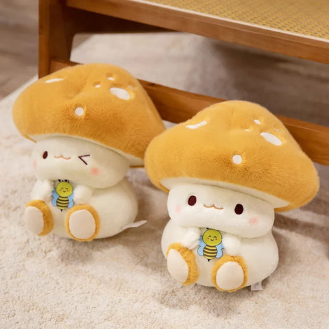 Kawaii Mushroom & Bee Plushies
