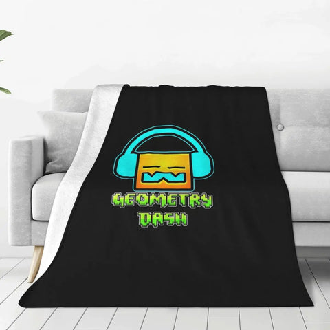 Geometry Dash Winter Throw Blanket