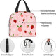 Strawberry Print Insulated Lunch Bags