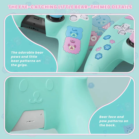 PlayVital Kawaii Bears PS5 Controller Cover