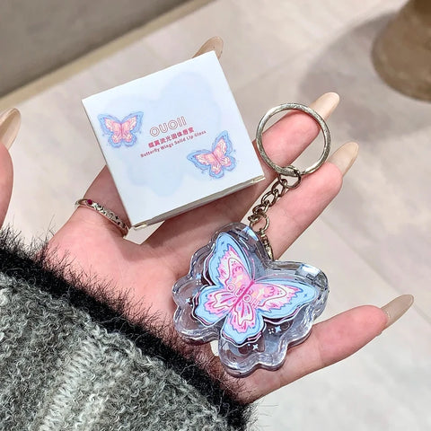 Butterfly Lip Gloss Keychain
