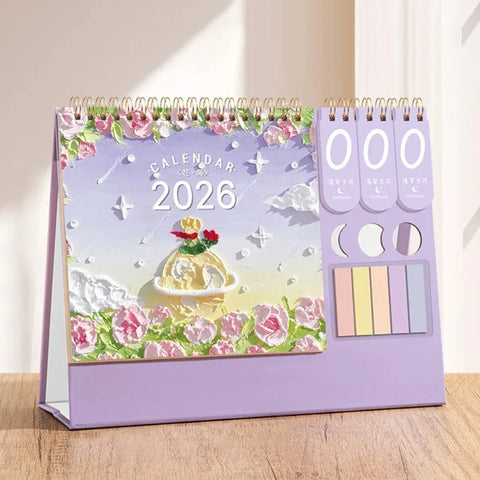 2026 Desktop Calendar With Sticky Notes