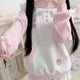 Cute Strawberry Bunny Sailor Sweater