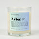 Aries Horoscope Glass Candle