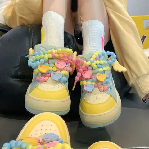 Angel On A Rainbow Platform Sneakers