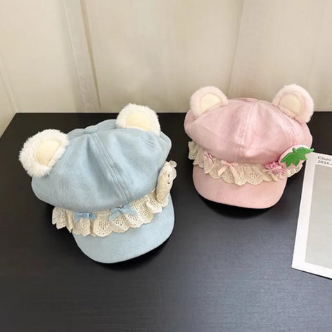 Kawaii Strawberry Bear Hat