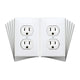 Fake Power Outlet Stickers (3 Pack) | Prank Wall Decals for Office and Home