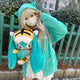 Turquoise Angel Cat Hoodie