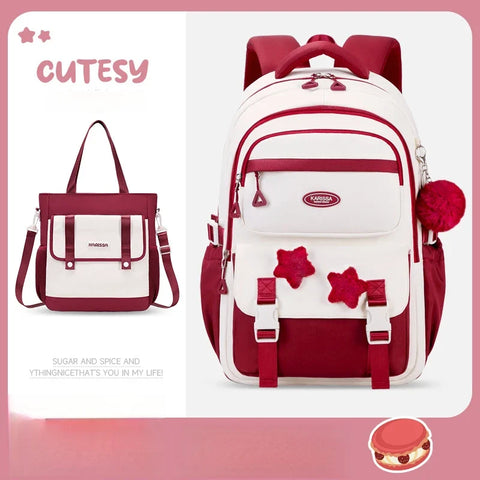 Kawaii Pastel Cutesy Backpack Set