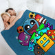 Geometry Dash Blanket – Plush Character Throw | Soft Gaming Blanket for Gamers