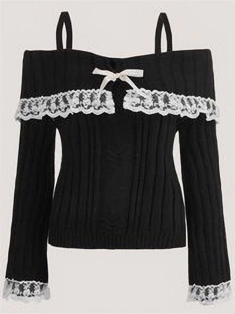 Off Shoulder Knit Top