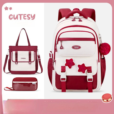 Kawaii Pastel Cutesy Backpack Set