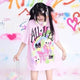 KOSAHIKI Pink Harajuku Graphic T-shirt