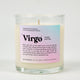 Virgo Horoscope Glass Candle