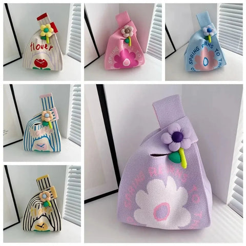 Kawaii Flower Knot Beach Bag