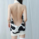 Cow Print Halter Mini Dress