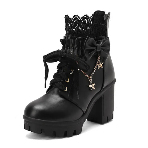 Pretty Pink Ankle Boots