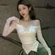 Off-Shoulder Butterfly Lace Top