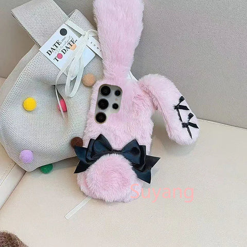 Kawaii Plush Bunny Samsung Phone Case