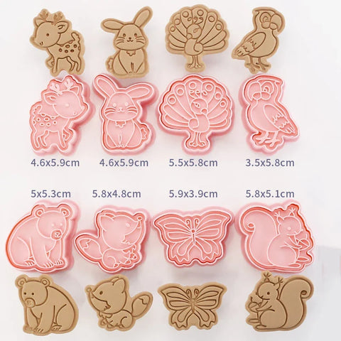 Kawaii Cookie Cutters 3D 8 Pcs