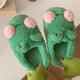 Plush Frog House Slippers