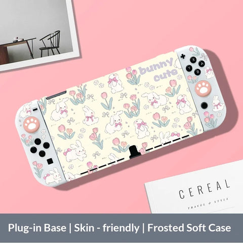 Kawaii Spring Bunny Meadow Switch Case NS/OLED/NS2