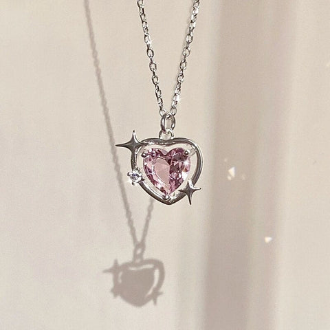 Sparkling Crystal Heart Necklace