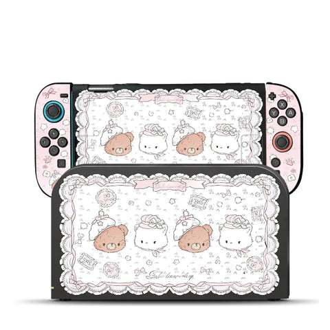 Kawaii Bear and Kitties Tea Party Switch Case NS2