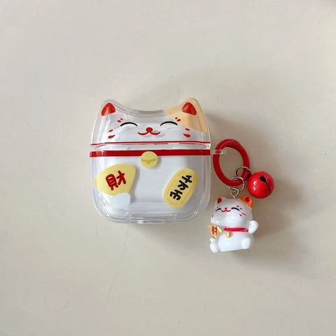 Kawaii Lucky Cat AirPods Case