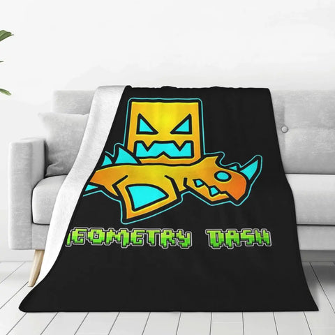Geometry Dash Winter Throw Blanket