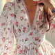 Spring Floral Long Sleeve Mini Dress